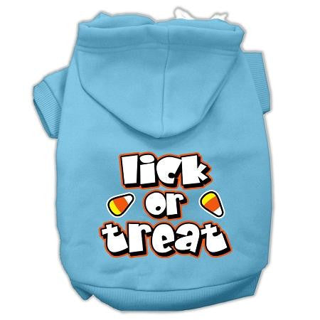 Lick Or Treat Screen Print Pet Hoodies Baby Blue Xs (8)