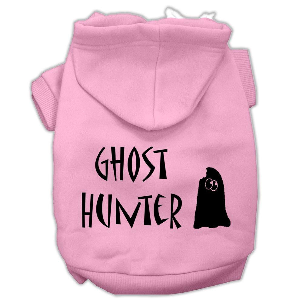 Ghost Hunter Screen Print Pet Hoodies Light Pink With Black Lettering Lg (14)
