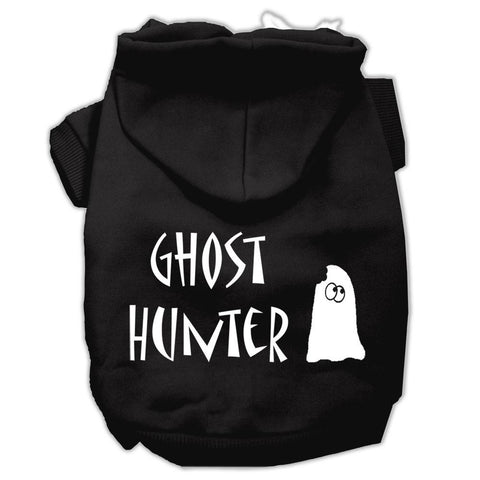 Ghost Hunter Screen Print Pet Hoodies Black with Cream Lettering XXL (18)