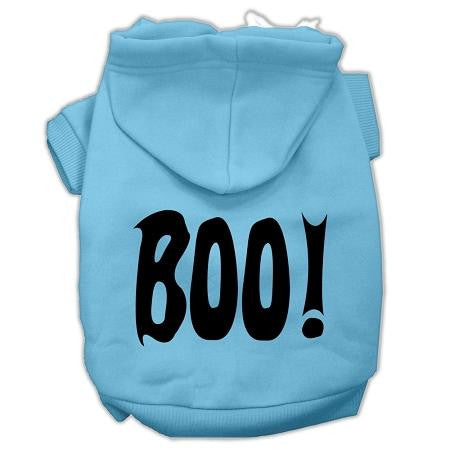 Boo! Screen Print Pet Hoodies Baby Blue Size Lg (14)