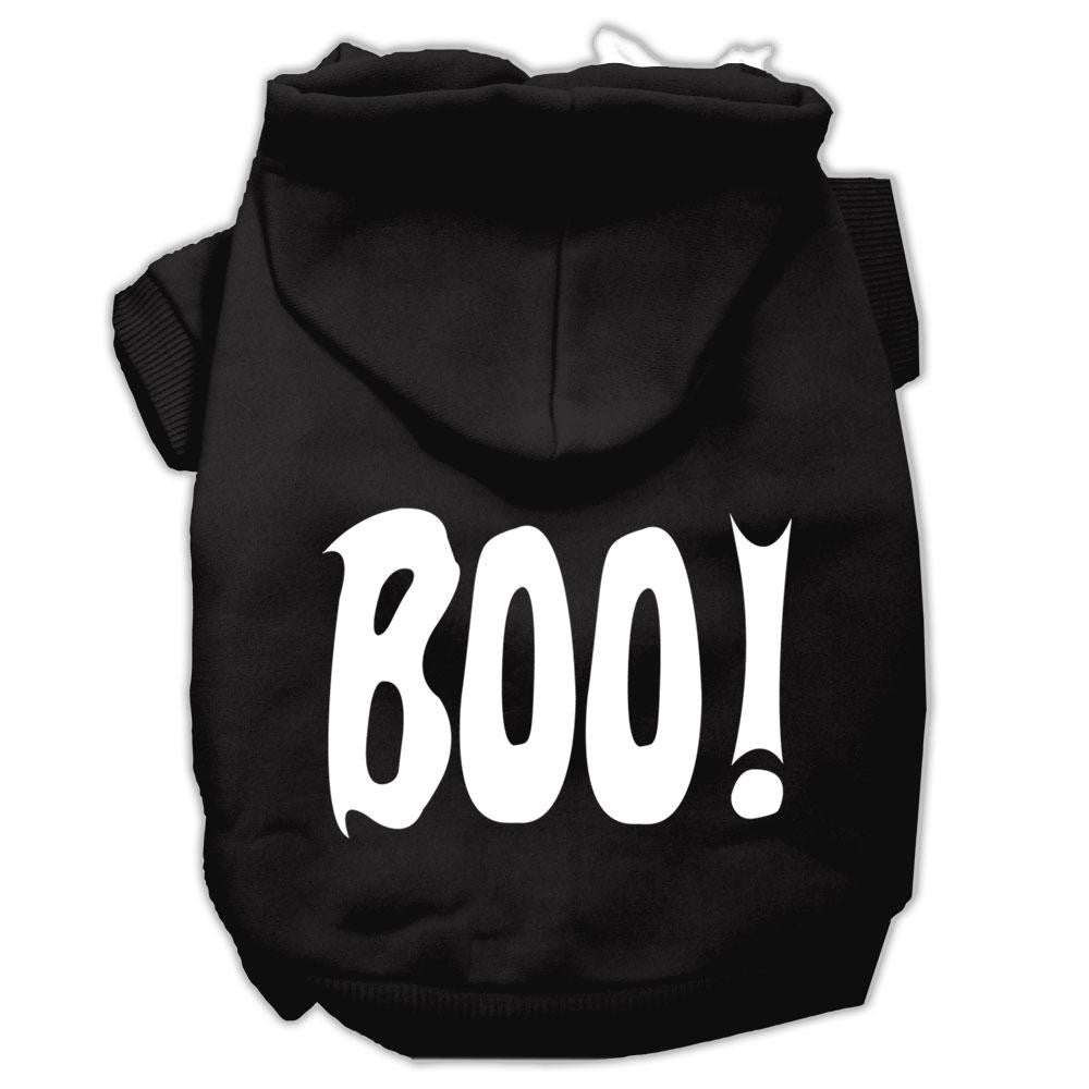 BOO! Screen Print Pet Hoodies Black Size Med (12)