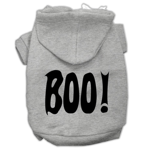 Boo! Screen Print Pet Hoodies Grey Size Xl (16)