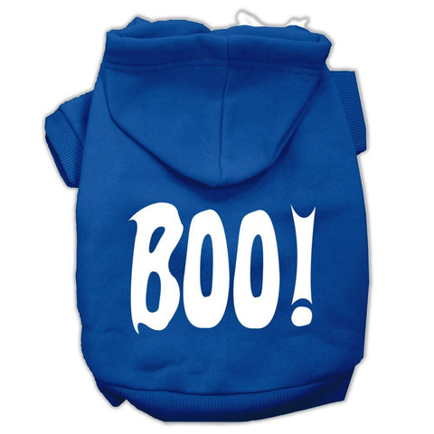 Boo! Screen Print Pet Hoodies Blue Size XS (8)