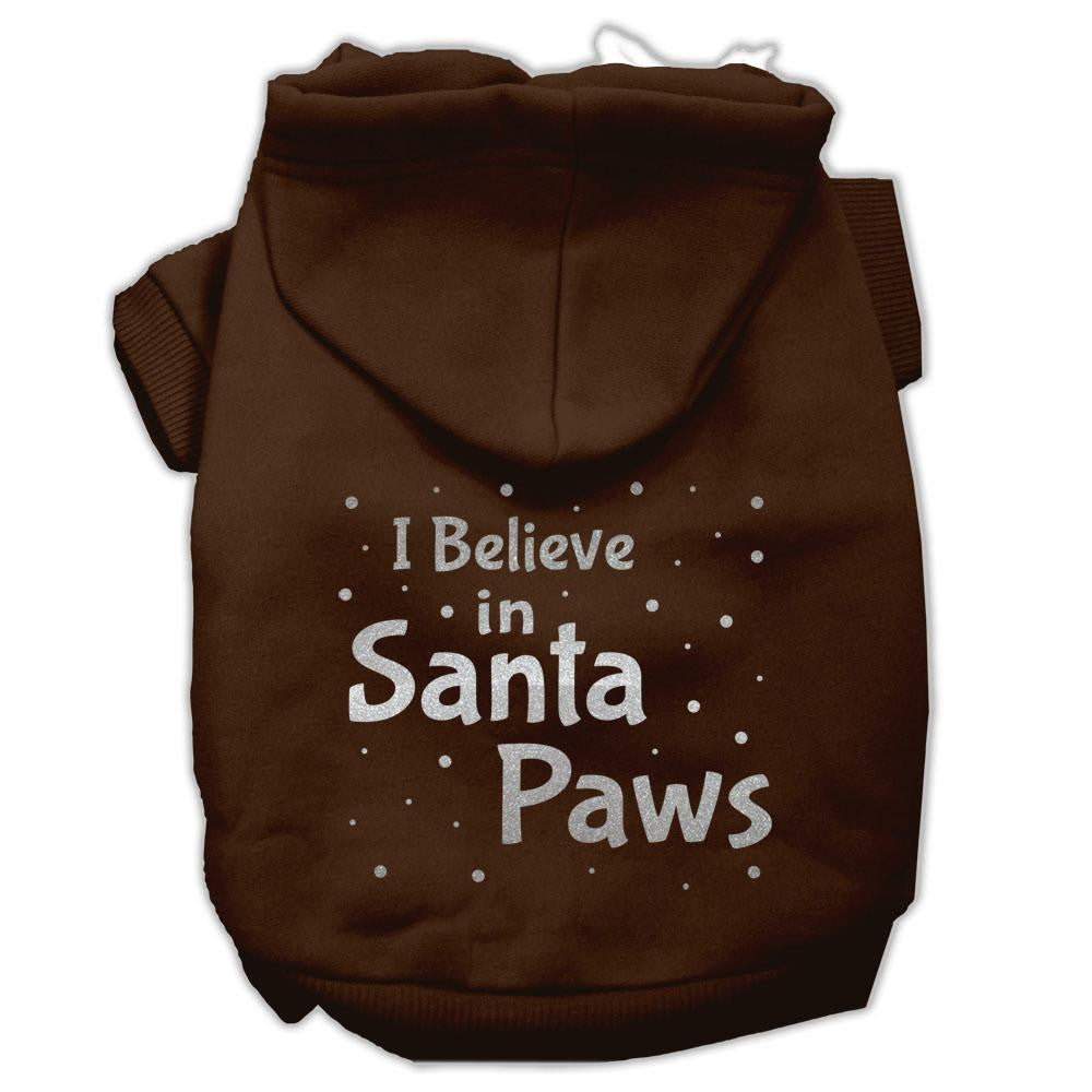 Screenprint Santa Paws Pet Hoodies Brown Size Med (12)