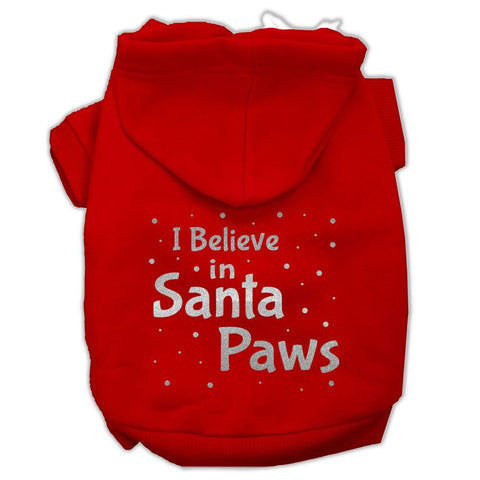 Screenprint Santa Paws Pet Hoodies Red Size Sm (10)