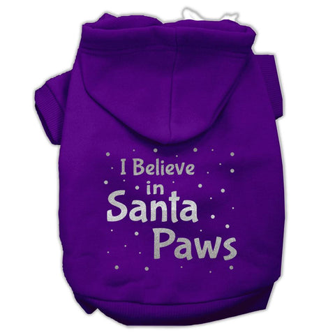 Screenprint Santa Paws Pet Hoodies Purple Size XXXL (20)