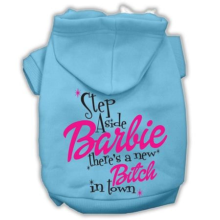 New Bitch In Town Screenprint Hoodie Baby Blue L (14)