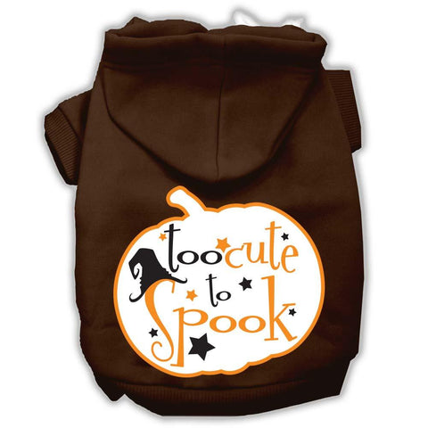 Too Cute to Spook Screenprint Hoodie Brown L (14)