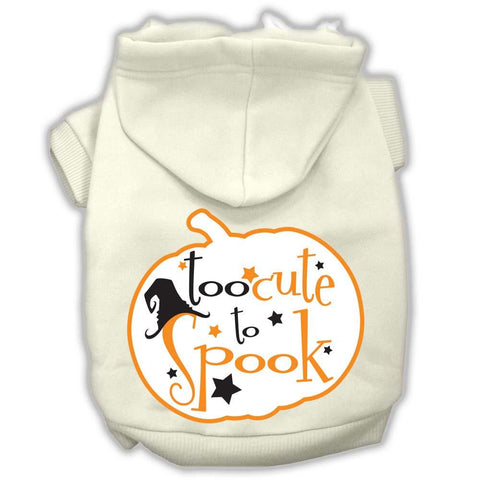 Too Cute To Spook Screenprint Hoodie Cream L (14)