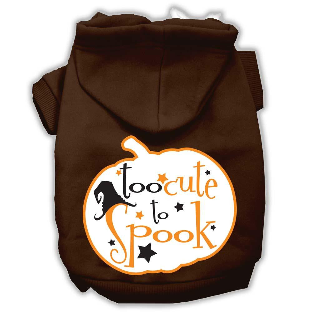 Too Cute to Spook Screenprint Hoodie Brown M (12)