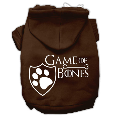 Game of Bones Screenprint Dog Hoodie Brown L (14)