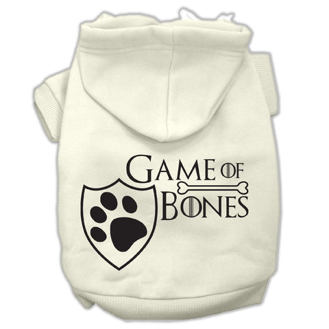 Game Of Bones Screenprint Dog Hoodie Cream L (14)