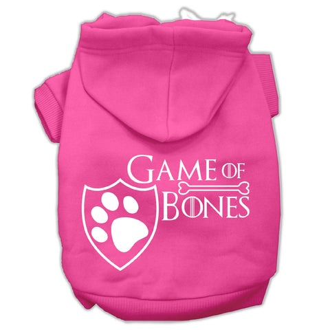 Game Of Bones Screenprint Dog Hoodie Bright Pink M (12)