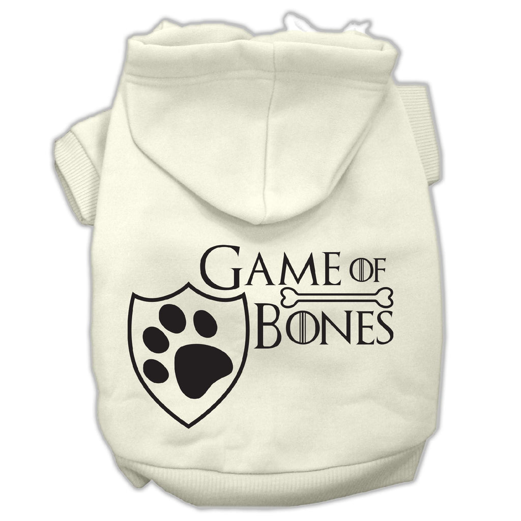 Game Of Bones Screenprint Dog Hoodie Cream M (12)