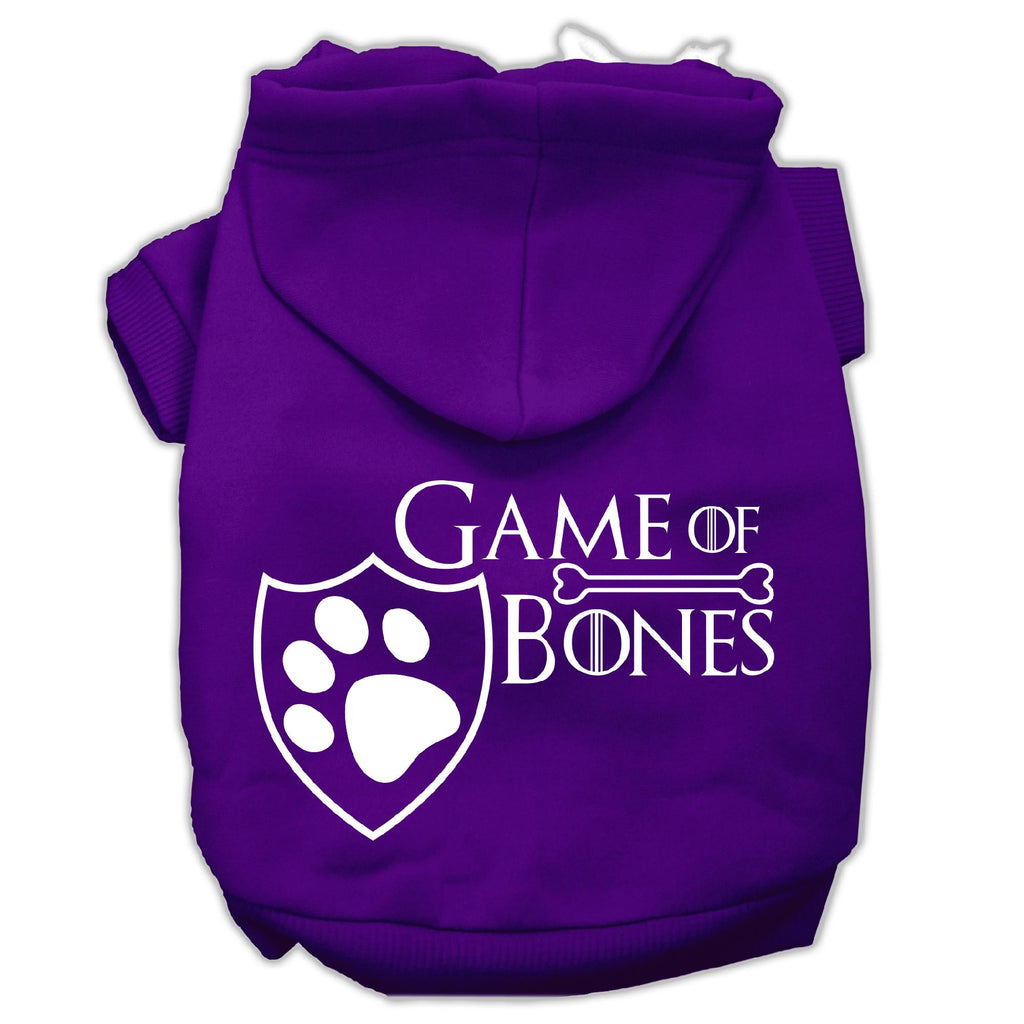 Game of Bones Screenprint Dog Hoodie Purple S (10)