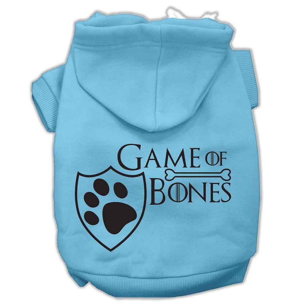 Game of Bones Screenprint Dog Hoodie Baby Blue XXXL(20)