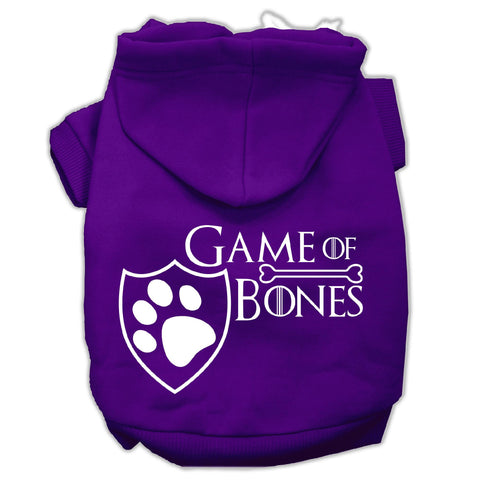 Game of Bones Screenprint Dog Hoodie Purple XXXL(20)