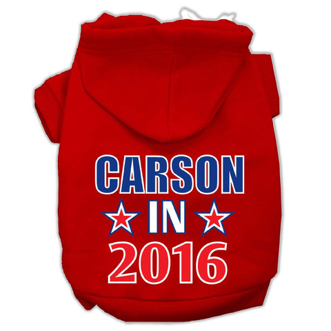 Carson in 2016 Election Screenprint Pet Hoodies Red Size XS (8)