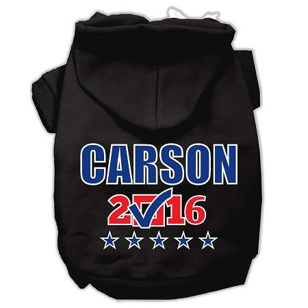 Carson Checkbox Election Screenprint Pet Hoodies Black Size M (12)