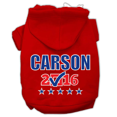 Carson Checkbox Election Screenprint Pet Hoodies Red Size XL (16)