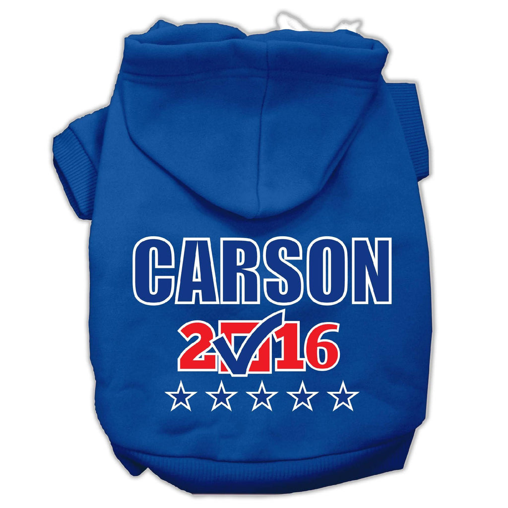 Carson Checkbox Election Screenprint Pet Hoodies Blue Size XS (8)