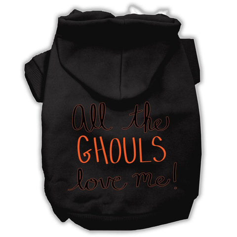 All The Ghouls Screenprint Dog Hoodie Black L (14)