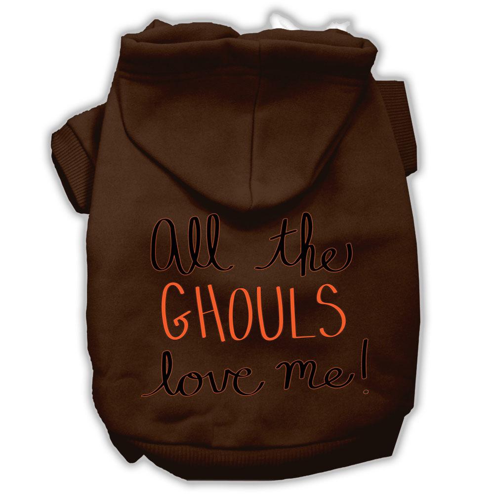 All The Ghouls Screenprint Dog Hoodie Brown L (14)