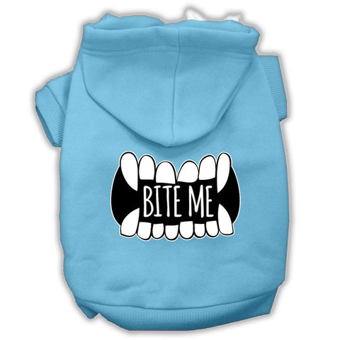 Bite Me Screenprint Dog Hoodie Baby Blue M (12)