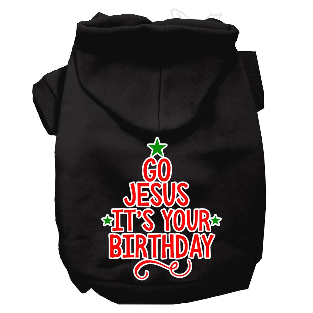 Go Jesus Screen Print Dog Hoodie Black Xs (8)