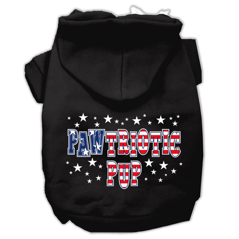 Pawtriotic Pup Screen Print Pet Hoodies Black Size XXXL (20)