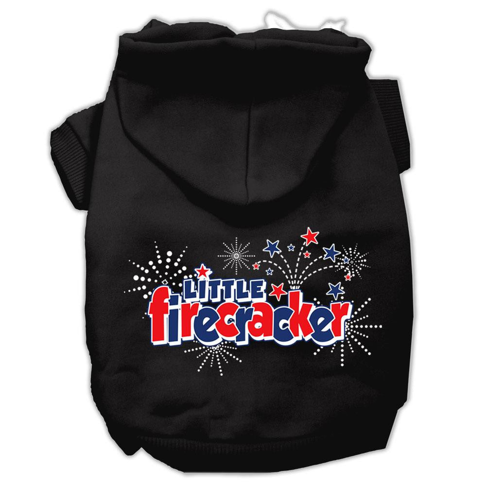 Little Firecracker Screen Print Pet Hoodies Black XS (8)