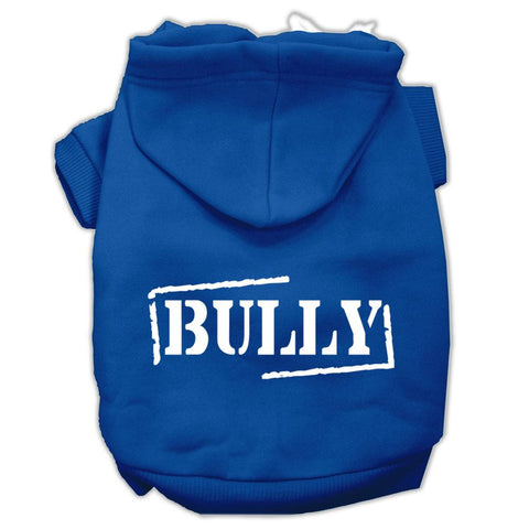 Bully Screen Printed Pet Hoodies Blue Size Med (12)