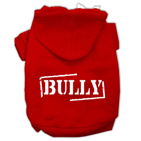 Bully Screen Printed Pet Hoodies Red Size Med (12)