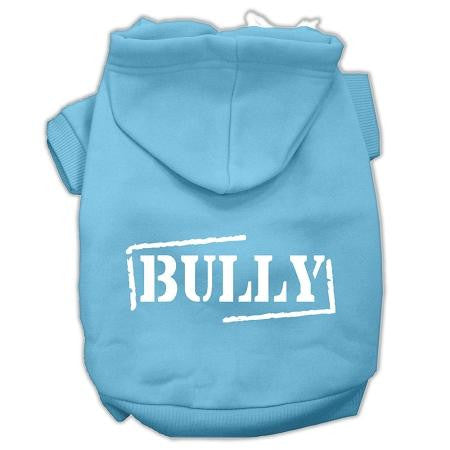 Bully Screen Printed Pet Hoodies Baby Blue Size Sm (10)