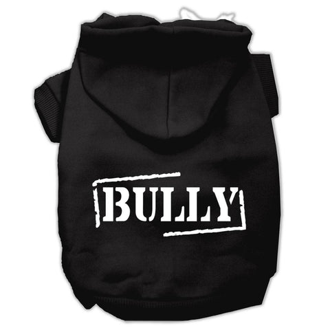 Bully Screen Printed Pet Hoodies Black Size XS (8)