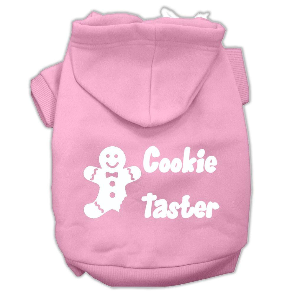 Cookie Taster Screen Print Pet Hoodies Light Pink Size Med (12)