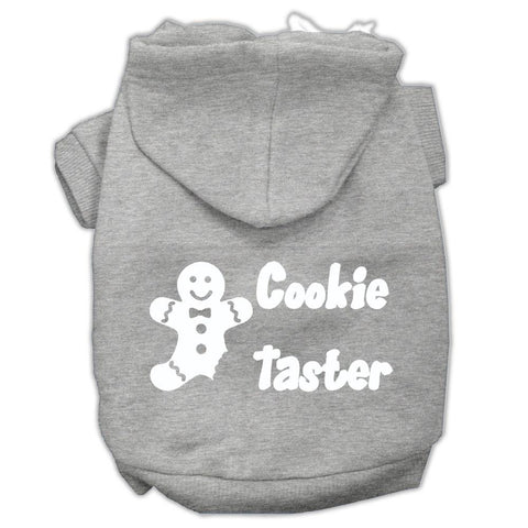 Cookie Taster Screen Print Pet Hoodies Grey Size Xs (8)