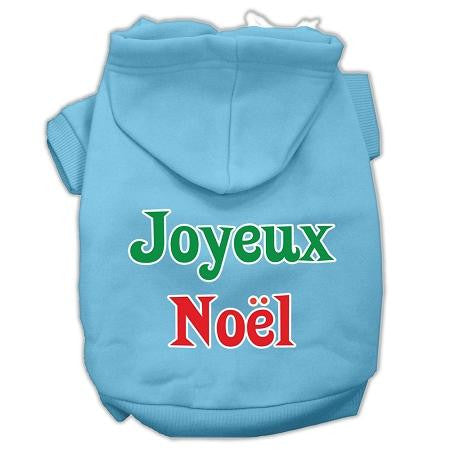 Joyeux Noel Screen Print Pet Hoodies Baby Blue L (14)