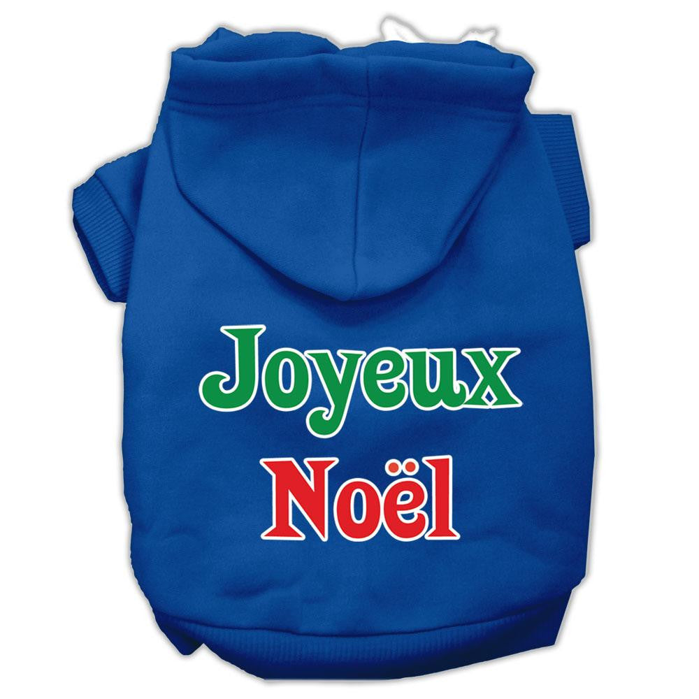 Joyeux Noel Screen Print Pet Hoodies Blue L (14)