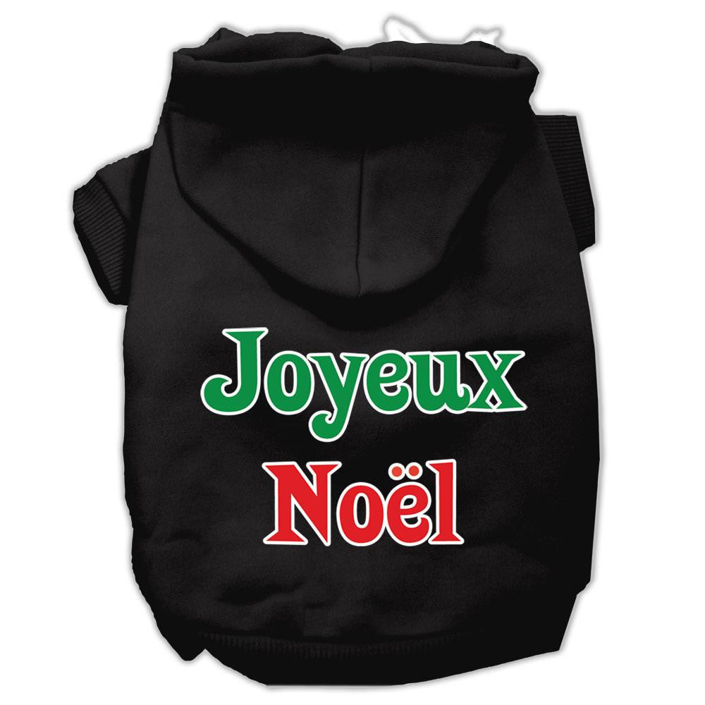 Joyeux Noel Screen Print Pet Hoodies Black M (12)