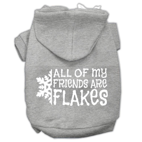 All My Friends Are Flakes Screen Print Pet Hoodies Grey Size Xxxl(20)