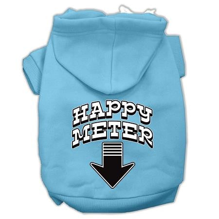 Happy Meter Screen Printed Dog Pet Hoodies Baby Blue Size Lg (14)