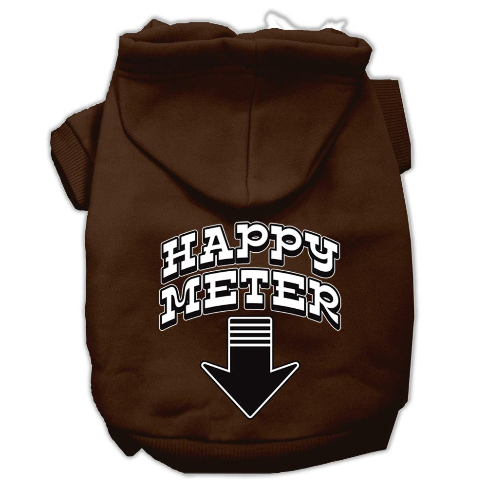 Happy Meter Screen Printed Dog Pet Hoodies Brown Size Med (12)