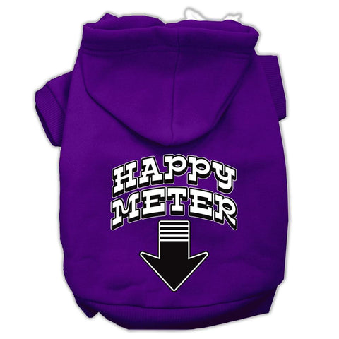 Happy Meter Screen Printed Dog Pet Hoodies Purple Size Med (12)