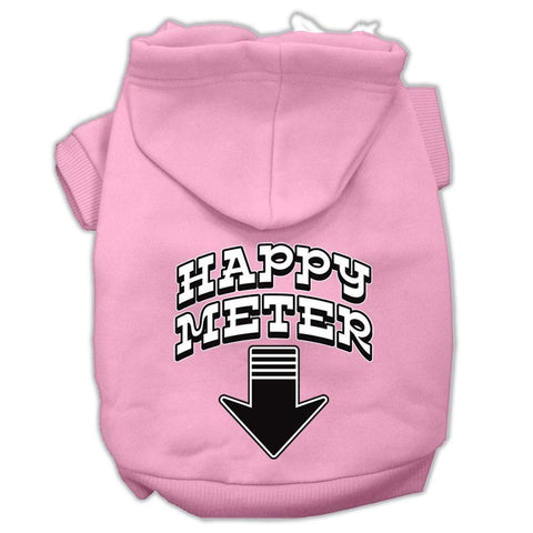 Happy Meter Screen Printed Dog Pet Hoodies Light Pink Size Sm (10)