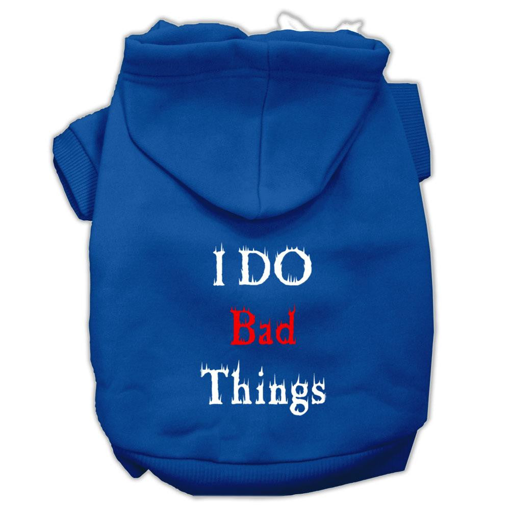 I Do Bad Things Screen Print Pet Hoodies Blue L (14)