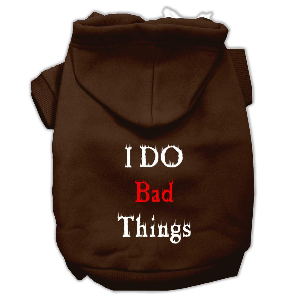 I Do Bad Things Screen Print Pet Hoodies Brown M (12)