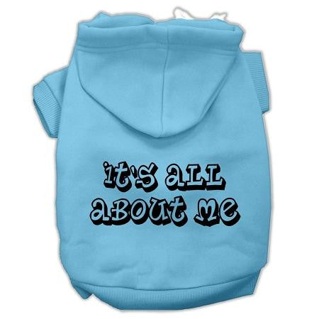 It's All About Me Screen Print Pet Hoodies Baby Blue Size Lg (14)