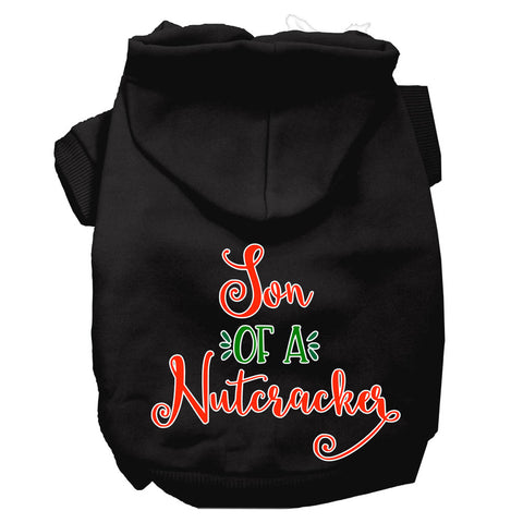 Son Of A Nutcracker Screen Print Dog Hoodie Black M