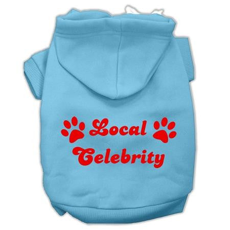 Local Celebrity Screen Print Pet Hoodies Baby Blue Size Lg (14)